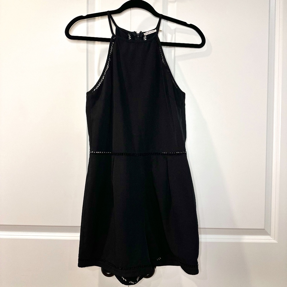 Black Main Strip Romper Size M
